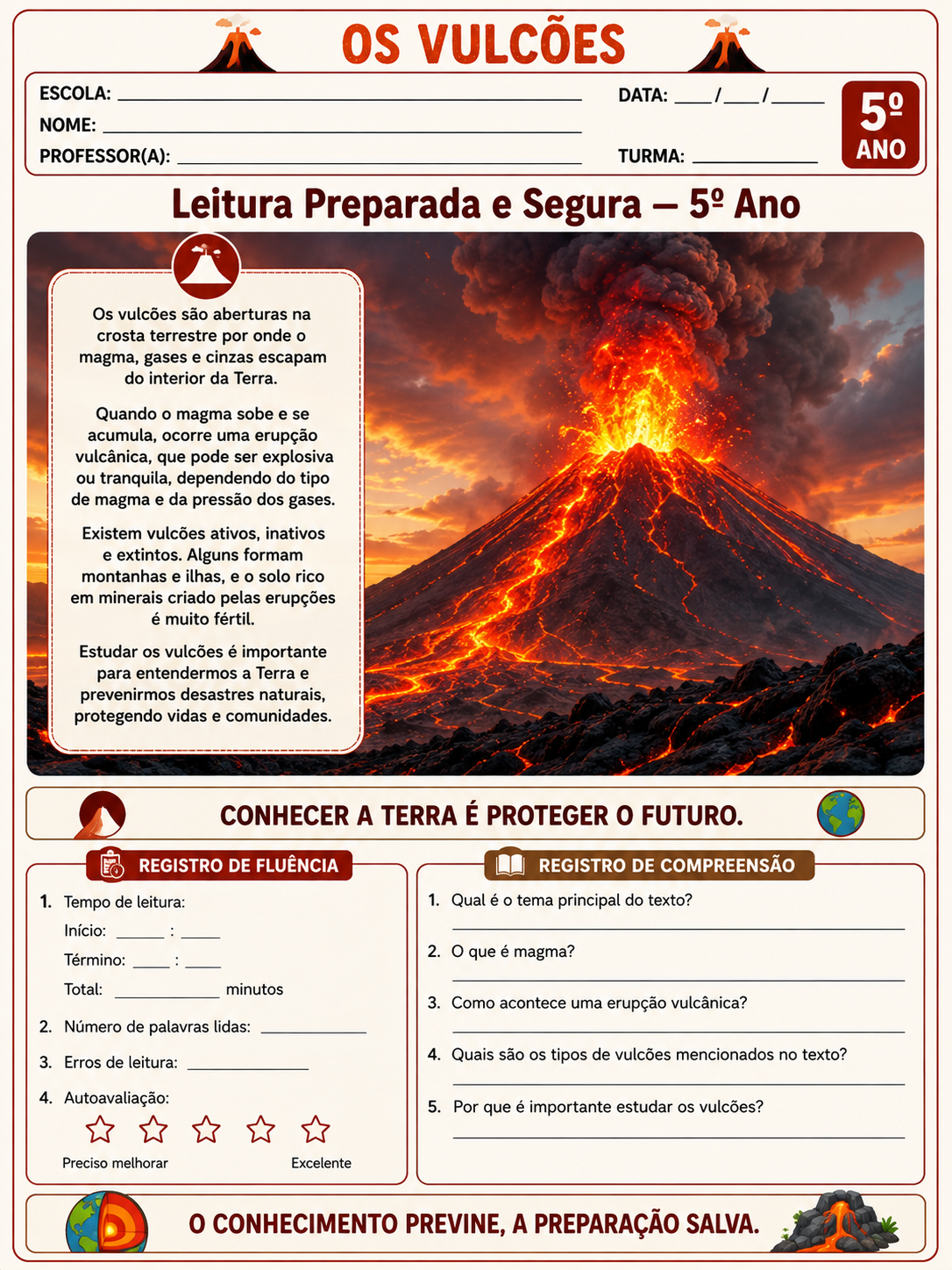 Exemplo de atividade de leitura do Kit Fluência Leitora Pronta