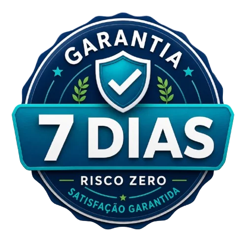 Selo de garantia de 7 dias, risco zero, satisfação garantida
