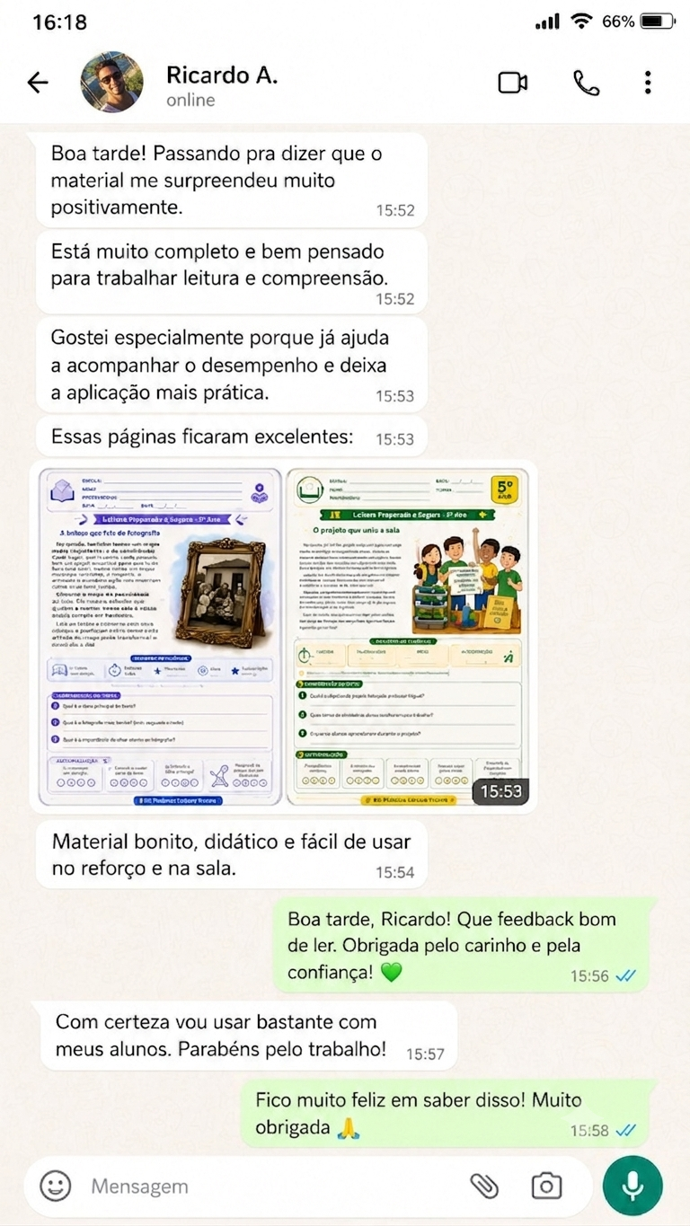 Depoimento de professora sobre o Kit Fluência Leitora Pronta
