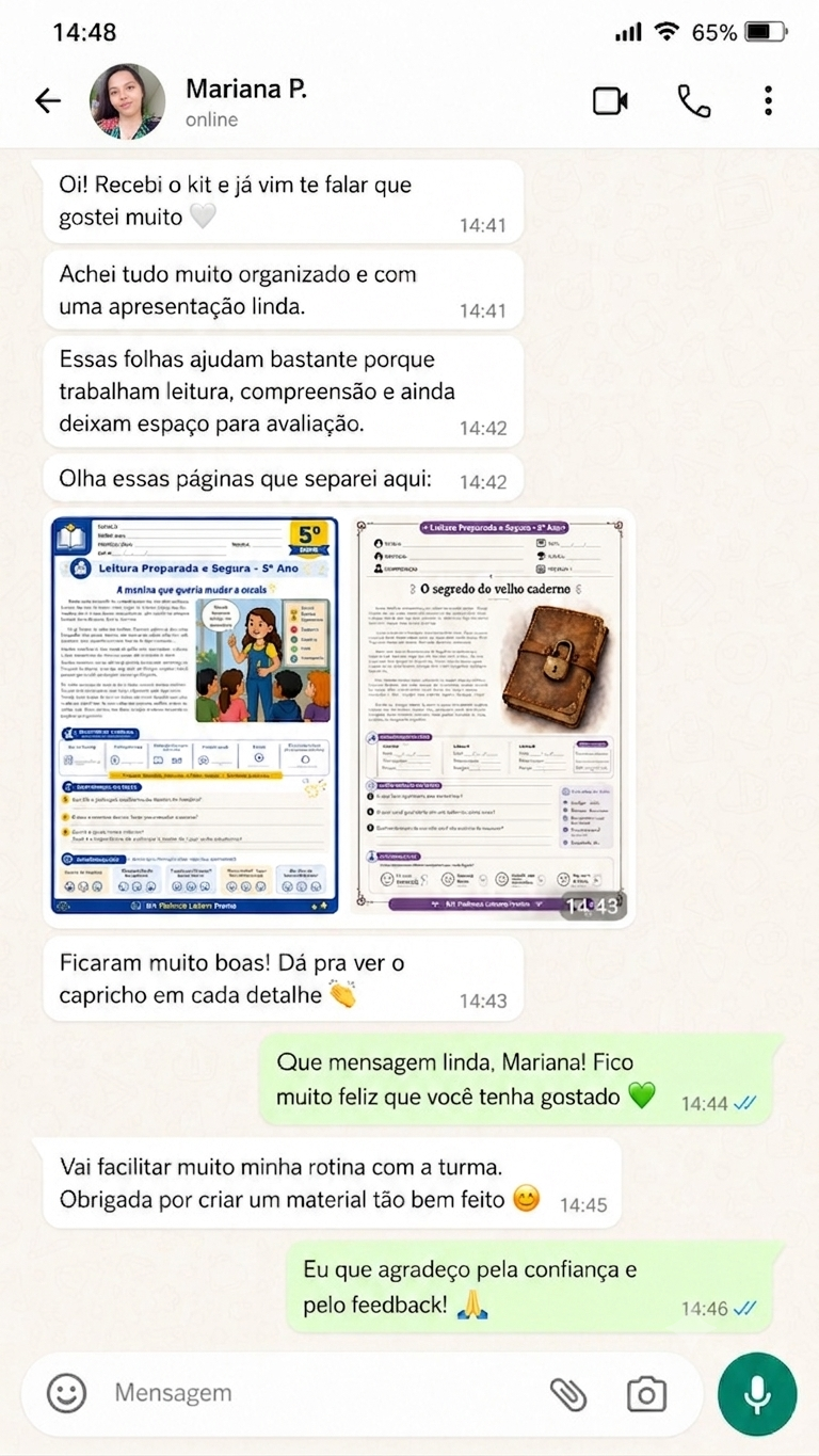 Depoimento de professora sobre o Kit Fluência Leitora Pronta